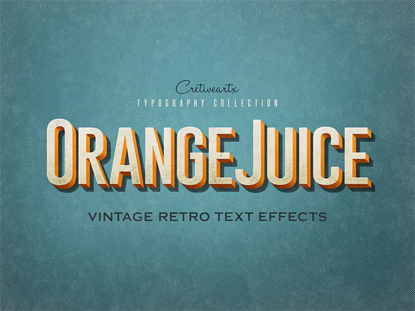 样机模版-复古风格3D文字标题字特效PS样机模版 样机素材 sucaiwan.com