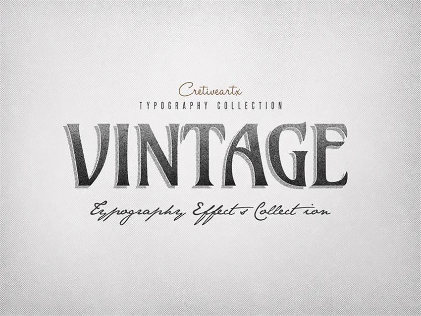 样机模版-复古风格3D文字标题字特效PS样机模版 样机素材 sucaiwan.com