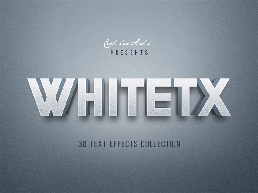 样机模版-复古3D立体标题字文字特效PS样机模版 样机素材 sucaiwan.com