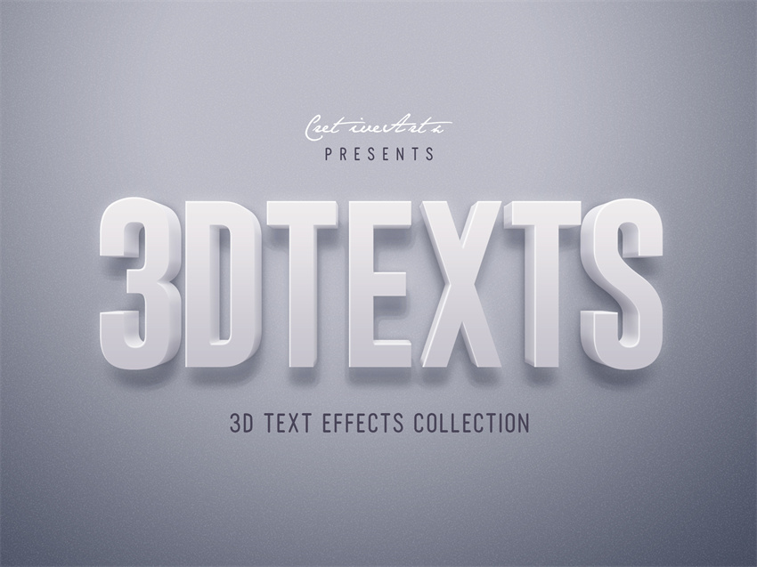 样机模版-复古3D立体标题字文字特效PS样机模版 样机素材 sucaiwan.com