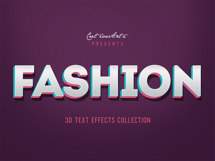 样机模版-复古3D立体标题字文字特效PS样机模版 样机素材 sucaiwan.com