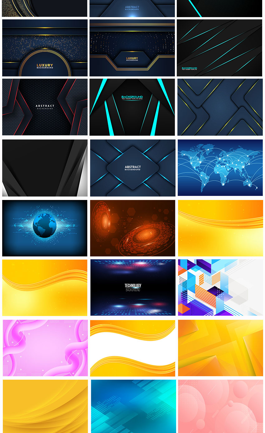 背景素材-500款抽象科技几何图形背景素材合集 图片素材 sucaiwan.com