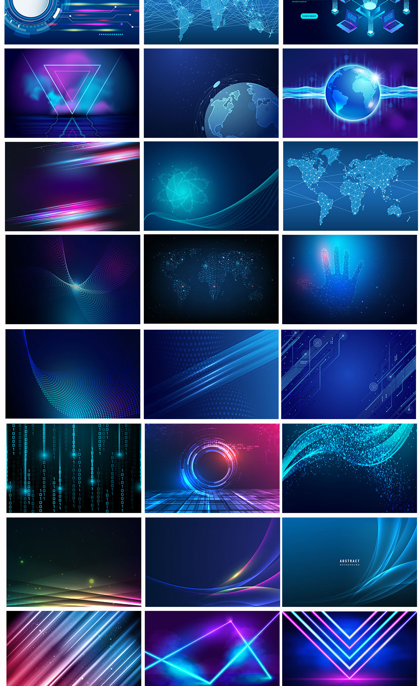 背景素材-500款抽象科技几何图形背景素材合集 图片素材 sucaiwan.com