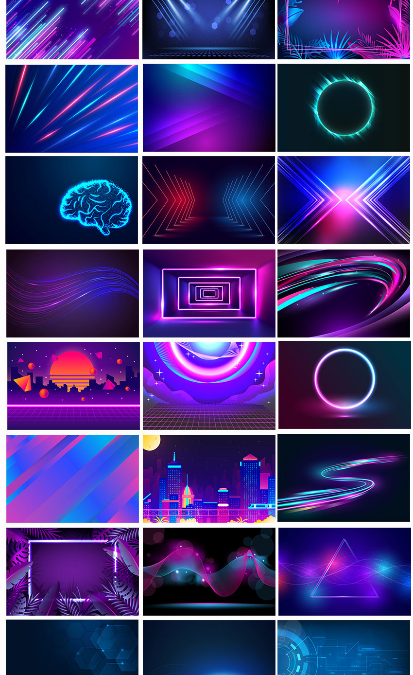 背景素材-500款抽象科技几何图形背景素材合集 图片素材 sucaiwan.com