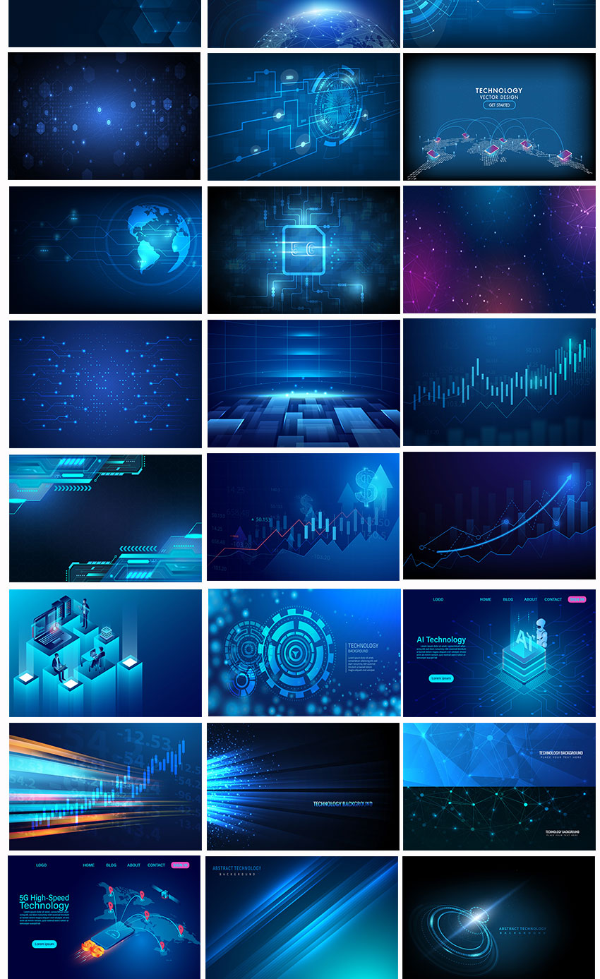 背景素材-500款抽象科技几何图形背景素材合集 图片素材 sucaiwan.com