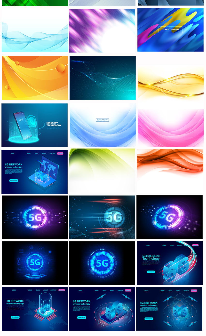 背景素材-500款抽象科技几何图形背景素材合集 图片素材 sucaiwan.com