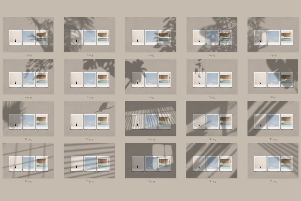 独特趣味自然阳光精致阴影PNG叠加背景素材 Natural Shadow Play Overlay Kit 图片素材 sucaiwan.com