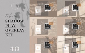 独特趣味自然阳光精致阴影PNG叠加背景素材 Natural Shadow Play Overlay Kit
