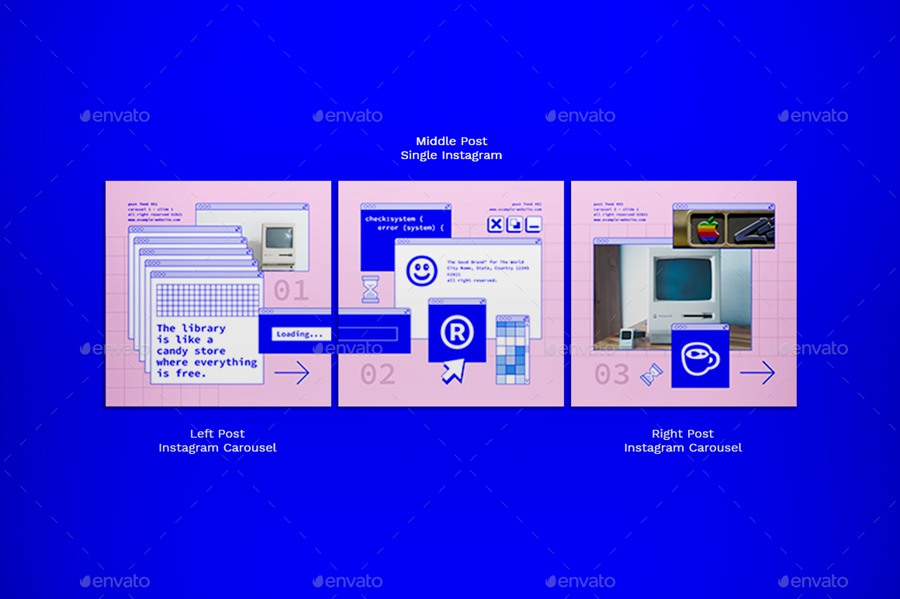 新潮复古windows窗口布局弹窗元素PSD模板 样机素材 sucaiwan.com