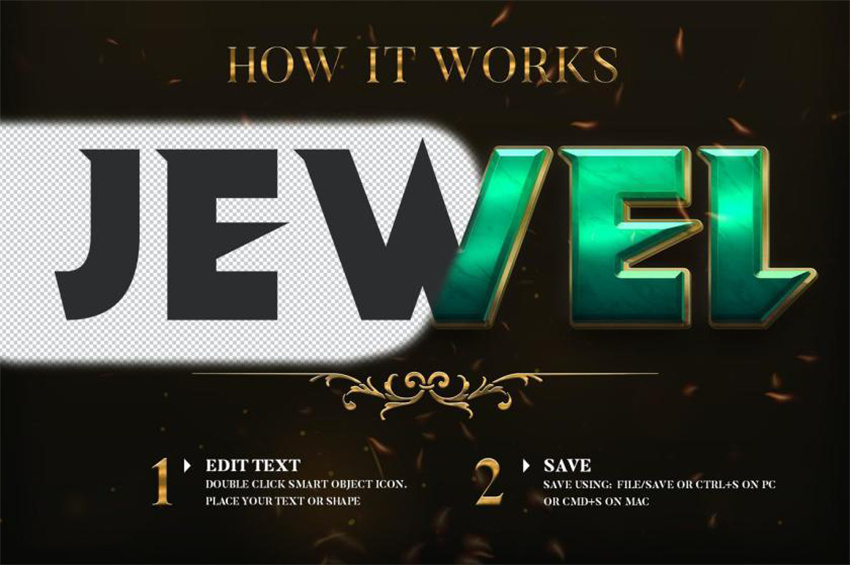 样机模版-3D立体宝石纹理标题字文字效果PS样机模版 样机素材 sucaiwan.com