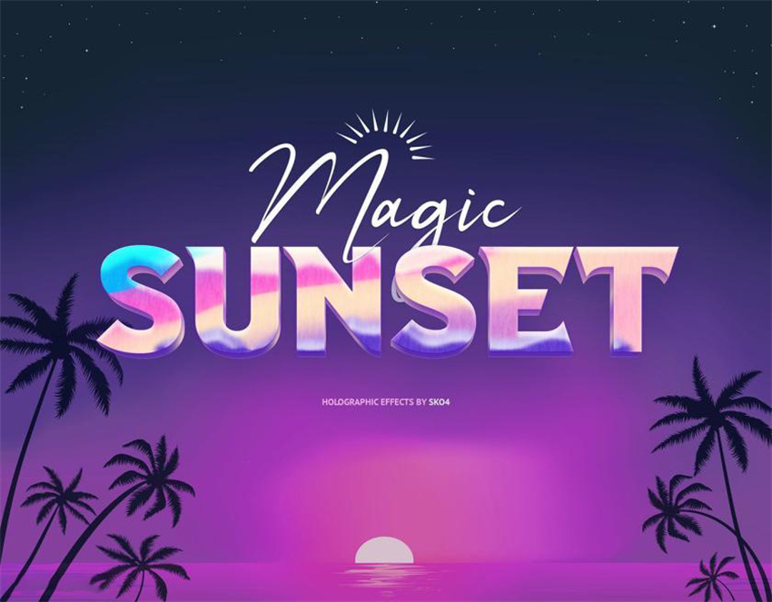 样机模版-3D立体全息投影效果字体PS样机模版 样机素材 sucaiwan.com