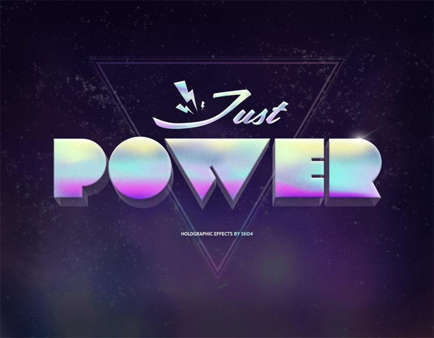 样机模版-3D立体全息投影效果字体PS样机模版 样机素材 sucaiwan.com