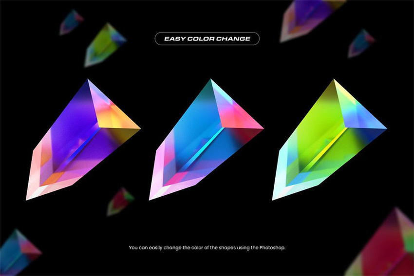 PS资源-90款3D玻璃材质抽象形状图形元素PNG素材 图片素材 sucaiwan.com