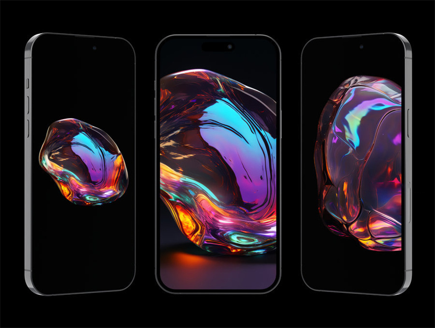 PS资源-30款3D立体渐变水晶形状图形元素PNG素材 图片素材 sucaiwan.com