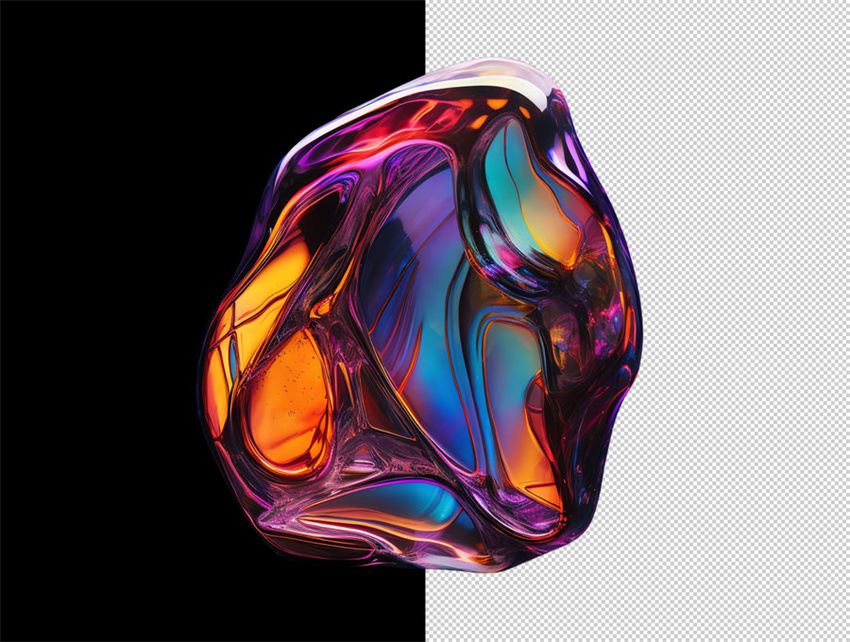 PS资源-30款3D立体渐变水晶形状图形元素PNG素材 图片素材 sucaiwan.com