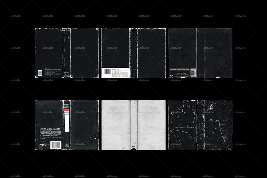 10个复古VHS风格化设计美学盒式磁带旧纹理CD封面视觉效果PNG素材包 VHS TEXTURES 图片素材 sucaiwan.com