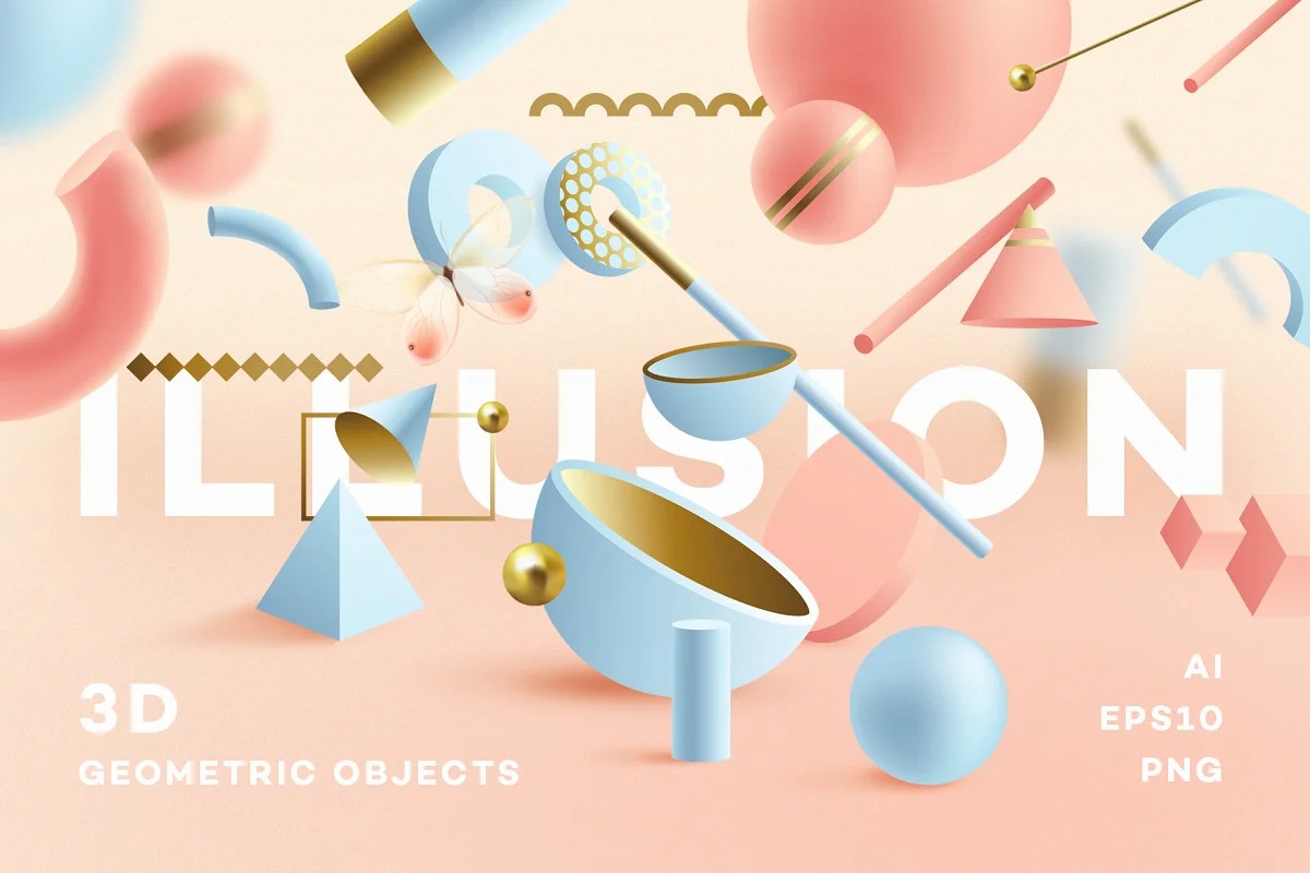 高分辨率幻觉3D几何元素无缝图案PNG海报设计素材 Polar Vectors Illusion-3D-Geometric-Objects 图片素材 第1张-素材湾丨精选海外优质设计素材资源 高分辨率幻觉3D几何元素无缝图案PNG海报设计素材 Polar Vectors Illusion-3D-Geometric-Objects 图片素材 sucaiwan.com