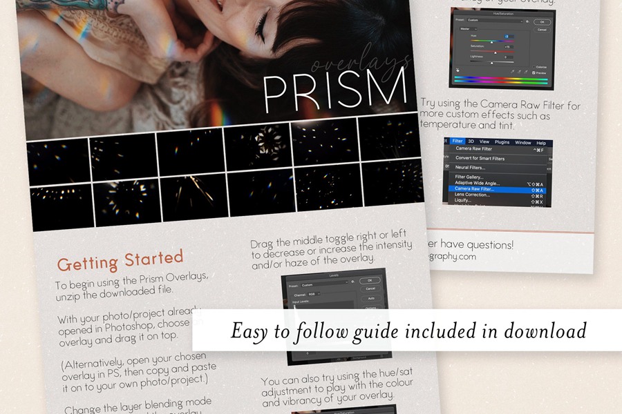 173个独特霓虹棱镜自然光效果叠加JPG素材 Prism Rainbow Light Photo Overlays 图片素材 sucaiwan.com