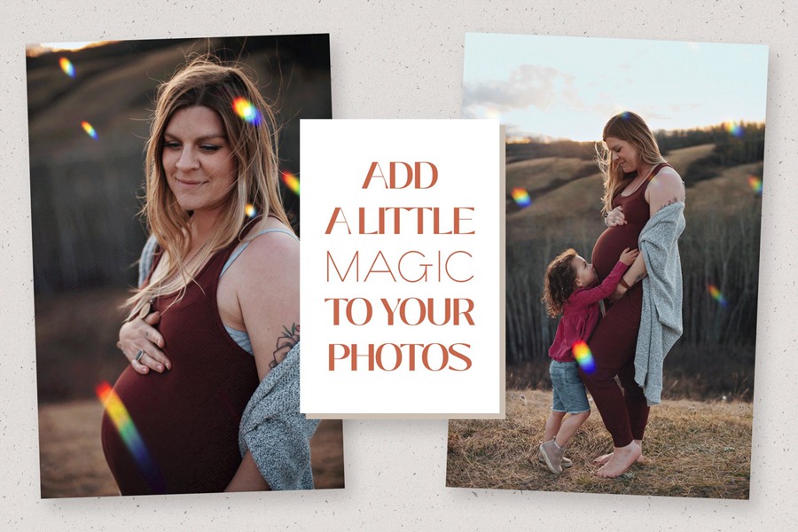 173个独特霓虹棱镜自然光效果叠加JPG素材 Prism Rainbow Light Photo Overlays 图片素材 sucaiwan.com