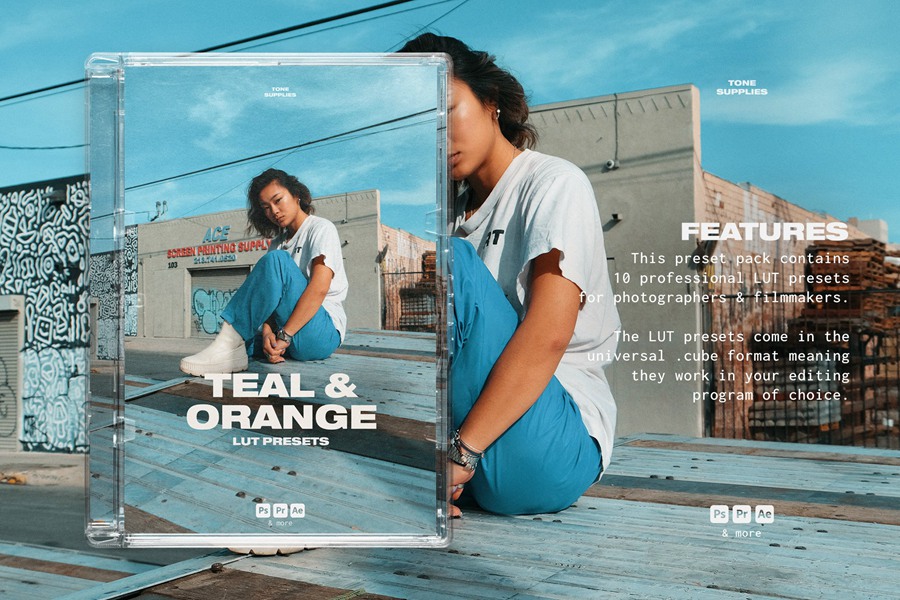 高雅风格蓝绿色艺术感调色LUT预设 TONE SUPPLIES 插件预设 sucaiwan.com