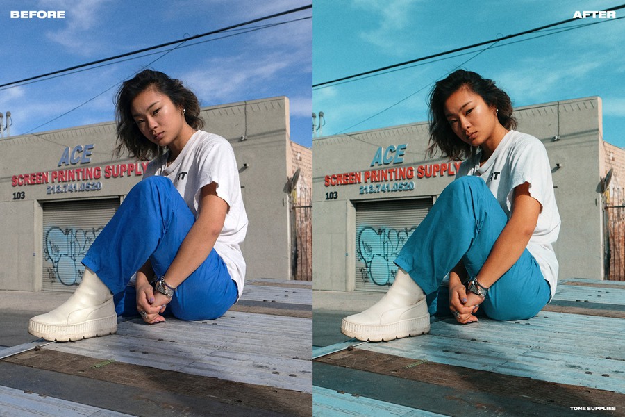 高雅风格蓝绿色艺术感调色LUT预设 TONE SUPPLIES 插件预设 sucaiwan.com