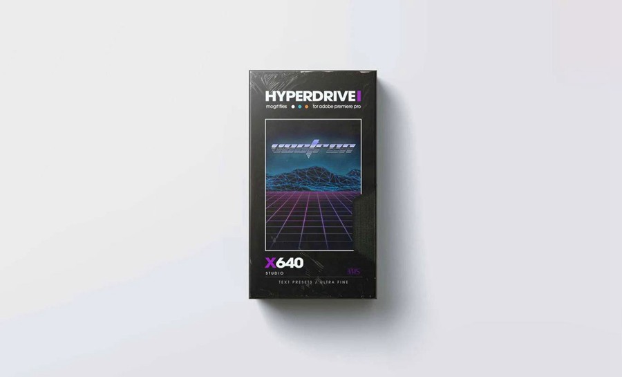 80年代复古标志性视觉图形文本模拟器效果包PR预设 640STUDIO Hyperdrive 插件预设 sucaiwan.com
