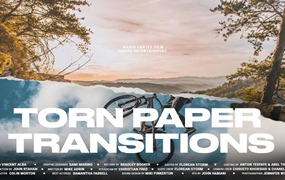 达芬奇转场预设:创意情绪撕纸转场纸张动画纹理拼贴无缝转场