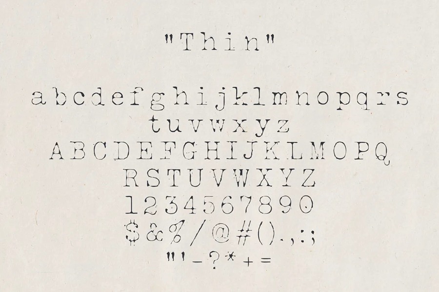 复古机器打印机油墨打印粗糙质感英文字体 Silk Remington font 设计素材 sucaiwan.com