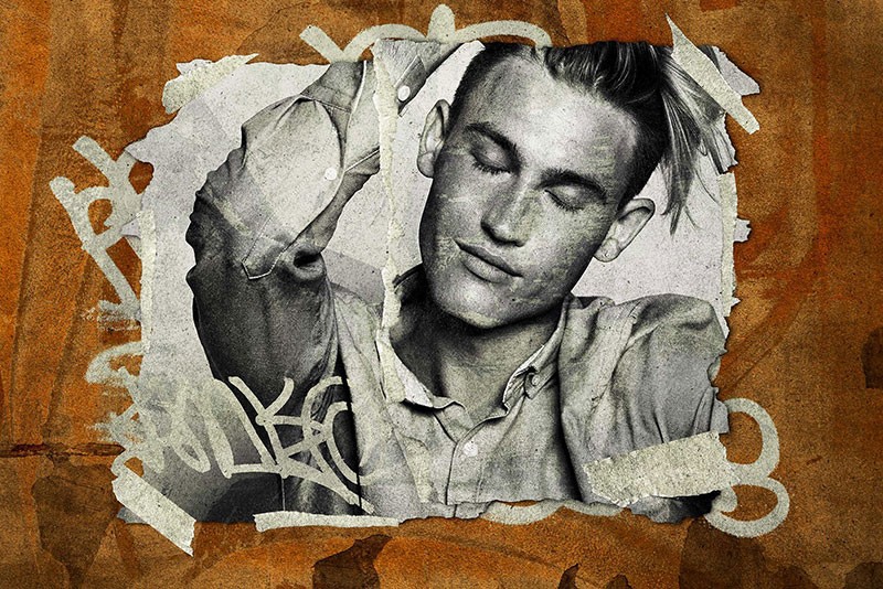 复古撕纸涂鸦做旧效果图层样式PSD 插件预设 sucaiwan.com