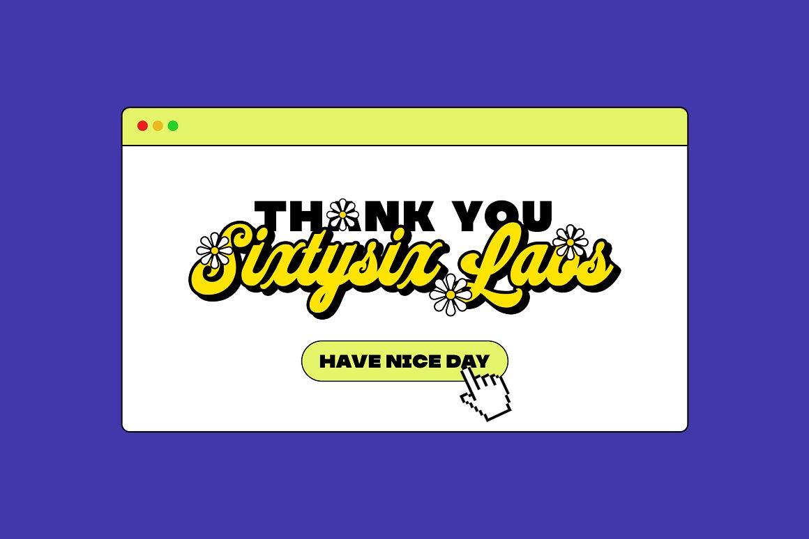 Sixtysix Labs 90年代复古流行色彩美学ING竖屏PSD模板 图片素材 sucaiwan.com