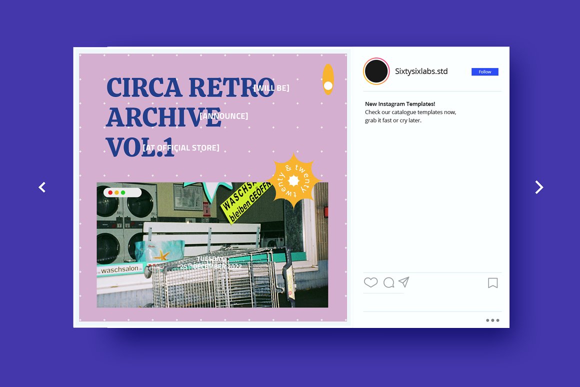 Sixtysix Labs 90年代复古流行色彩美学ING竖屏PSD模板 图片素材 sucaiwan.com