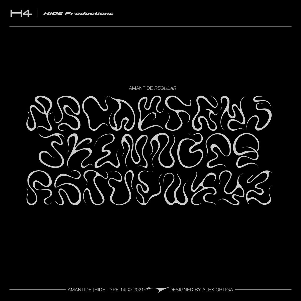 Amantide抽象形状英文字体 设计素材 sucaiwan.com