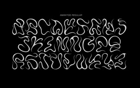 Amantide抽象形状英文字体