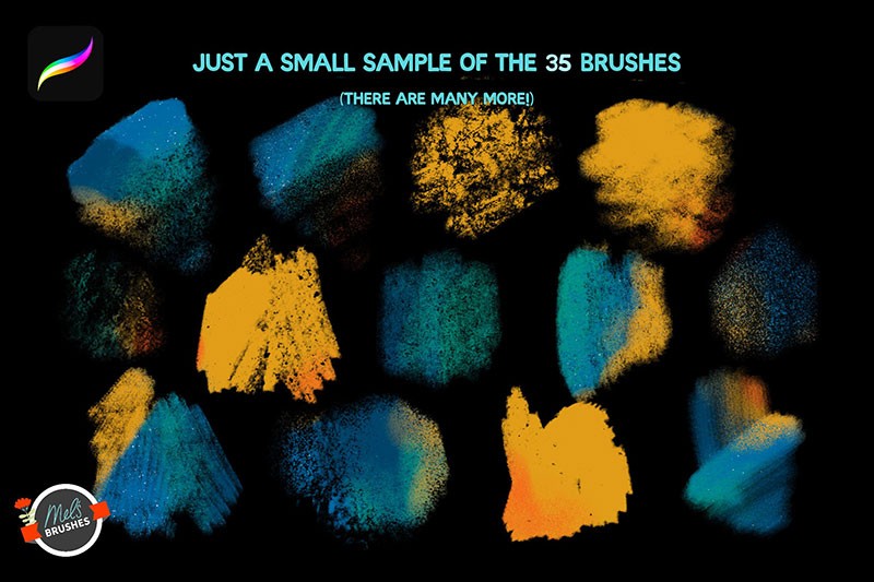 42个粉彩纹理效果Procreate笔刷 笔刷资源 sucaiwan.com