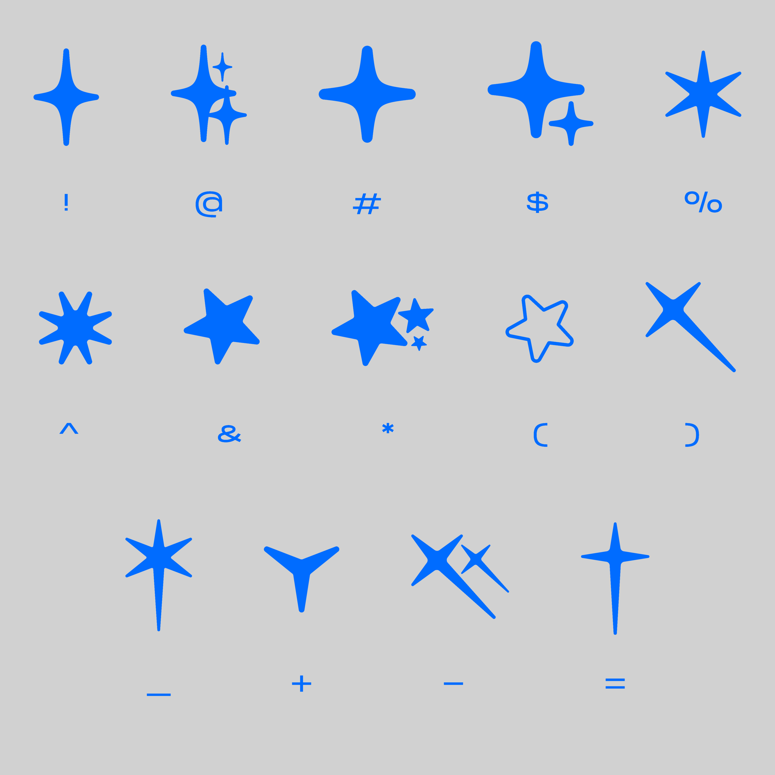 Hvnter 90年代复古Y2K灵感字体符号 HYPER SCRIPT TYPEFACE 设计素材 sucaiwan.com