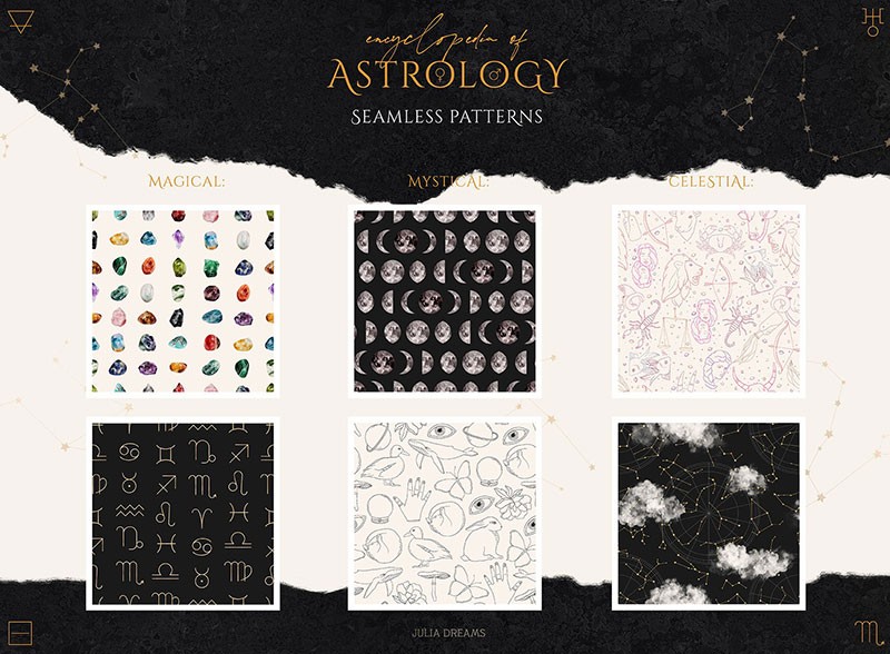 200+占星术的百科全书矢量素材，AI PNG格式 图片素材 sucaiwan.com