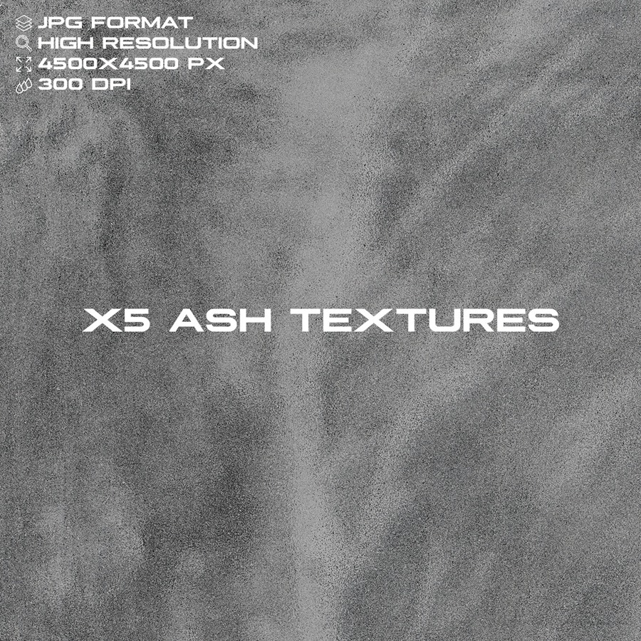 GFXDATABASE 高分辨率灰烬抽象灰灰色纹理贴图素材 X5 Ash Textures 图片素材 sucaiwan.com