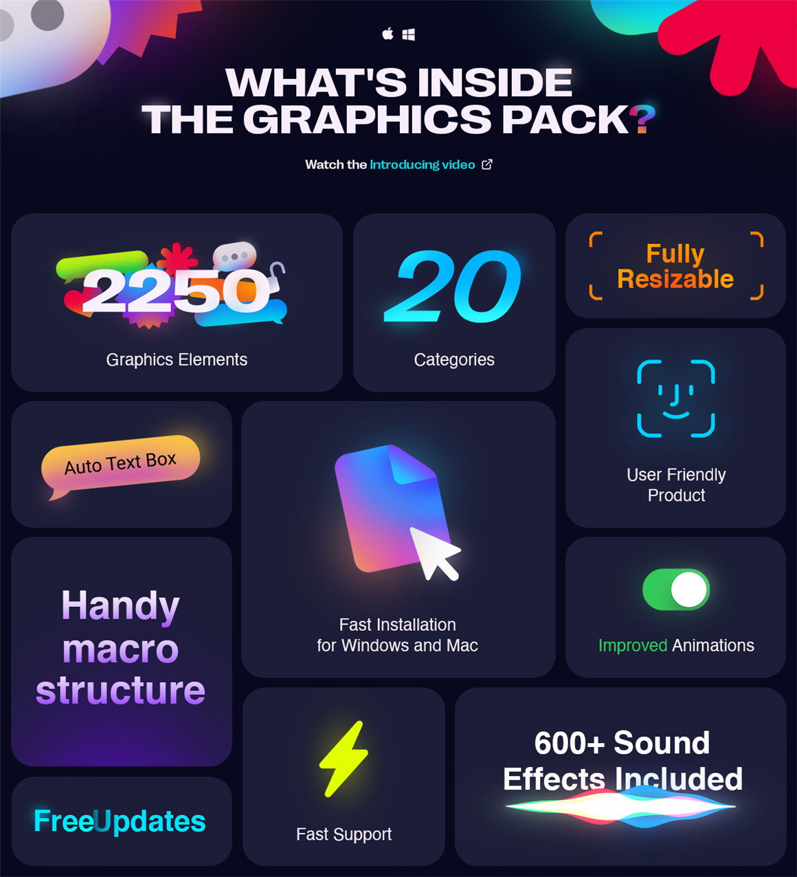达芬奇插件:2250个时尚排版商品介绍宣传包装文字标题字幕条动画转场背景元素包 Graphics Pack for Davinci Resolve 插件预设 第3张-素材湾丨精选海外优质设计素材资源 达芬奇插件:2250个时尚排版商品介绍宣传包装文字标题字幕条动画转场背景元素包 Graphics Pack for Davinci Resolve 插件预设 sucaiwan.com
