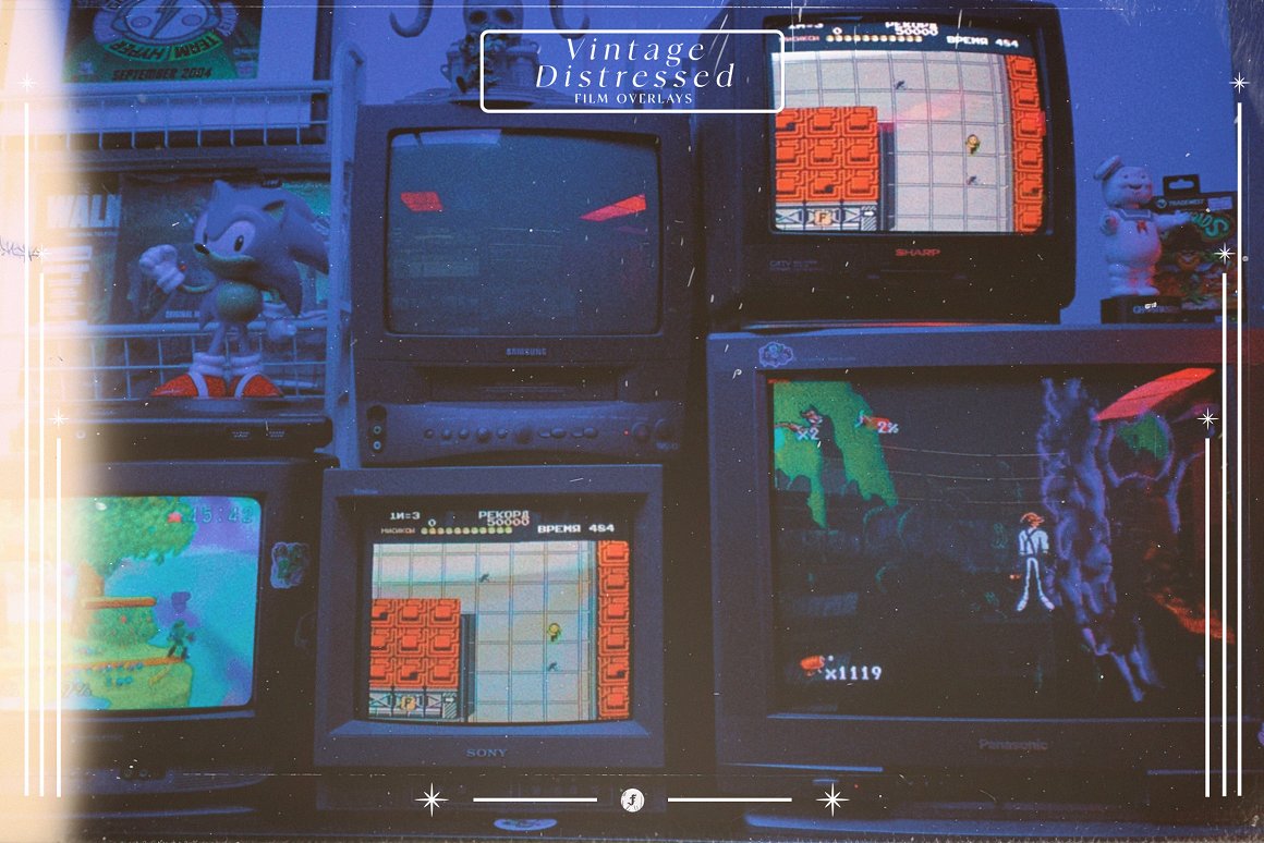 30款复古电影老式胶片模拟漏光粗糙划痕颗粒肌理纹理背景图片素材 Vintage Distressed Film Overlays 图片素材 sucaiwan.com