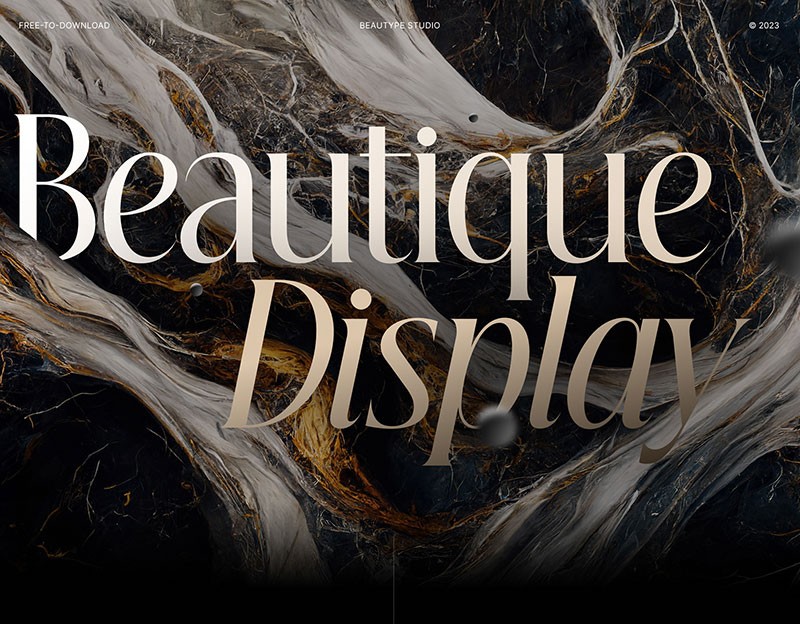Beautique Display古典英文衬线字体，免费可商用 设计素材 sucaiwan.com