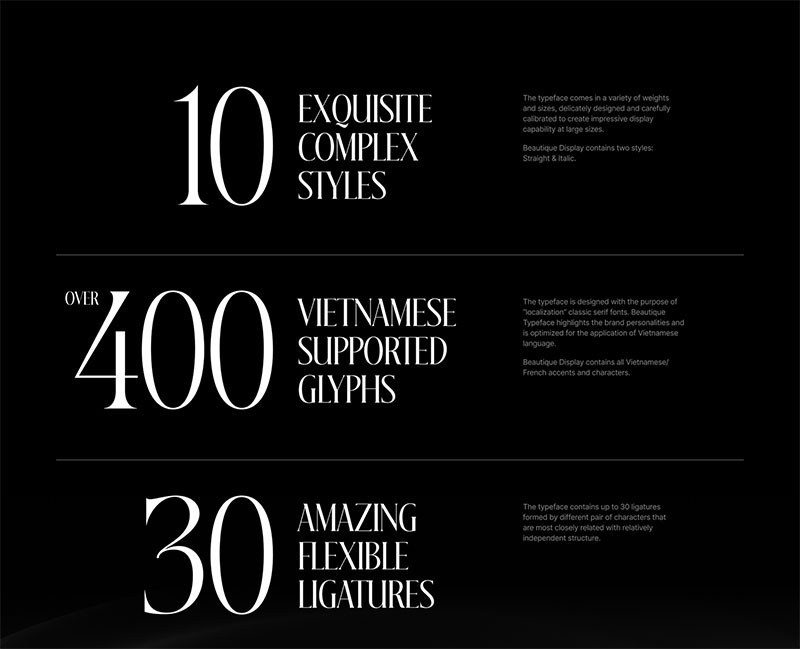 Beautique Display古典英文衬线字体，免费可商用 设计素材 sucaiwan.com