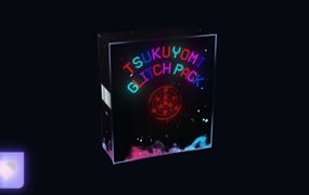 TSUKUYOMI 迷幻风故障颜色抖动扭曲赛博朋克纹理叠加视频素材