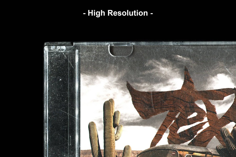 复古划痕做旧塑料音乐CD封面贴纸PSD样机包 Music CD Cover MOCKUP PACK 样机素材 sucaiwan.com