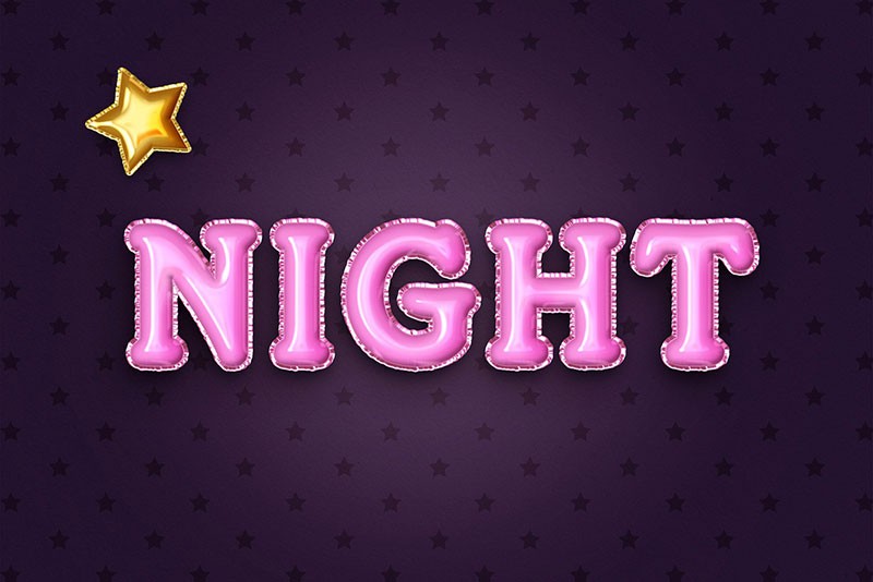 4款铝膜气球文本样式PS图层样式 插件预设 sucaiwan.com