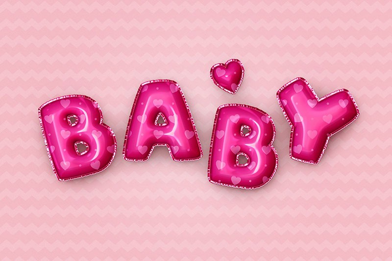 4款铝膜气球文本样式PS图层样式 插件预设 sucaiwan.com