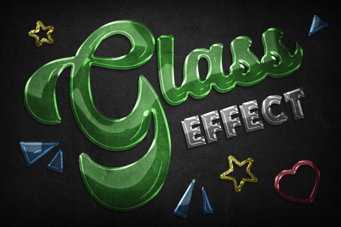 10个玻璃文字效果图层样式PSD 插件预设 sucaiwan.com