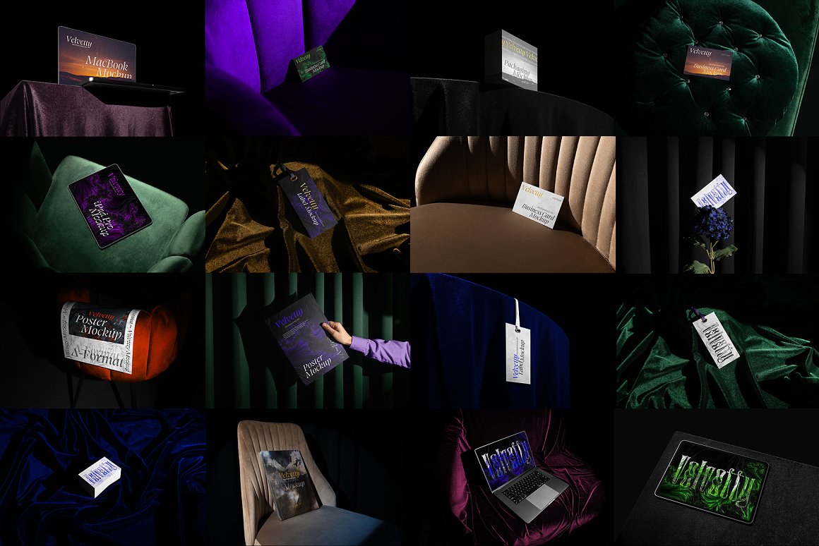 26款高级奢华品牌logo设计名片海报吊牌MacBook电脑iPad展示贴图psd样机模板 Velvetty Branding Mockups Kit . 第2张-素材湾丨精选海外优质设计素材资源 26款高级奢华品牌logo设计名片海报吊牌MacBook电脑iPad展示贴图psd样机模板 Velvetty Branding Mockups Kit . sucaiwan.com