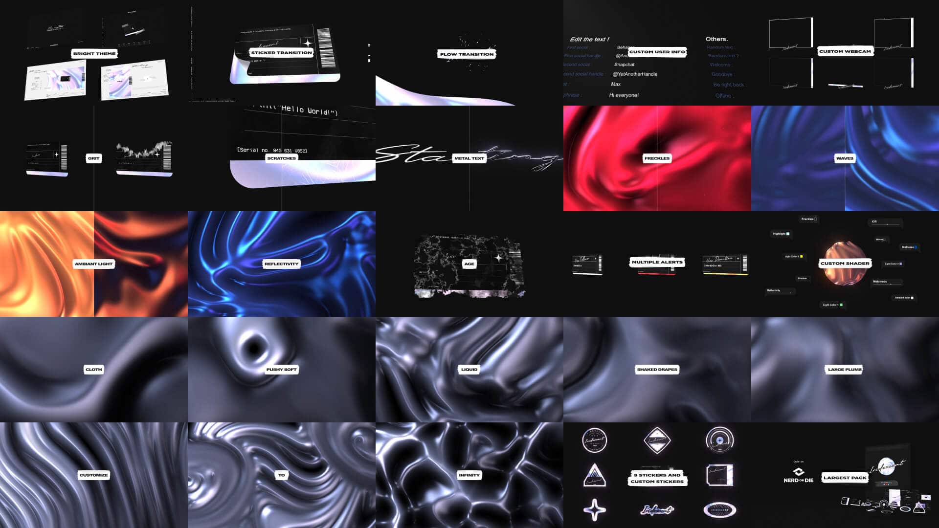 暗黑彩虹流体小部件贴纸警报场景栏目包装AE模板设计包+视频素材 影视音频 第7张-素材湾丨精选海外优质设计素材资源 暗黑彩虹流体小部件贴纸警报场景栏目包装AE模板设计包+视频素材 影视音频 sucaiwan.com