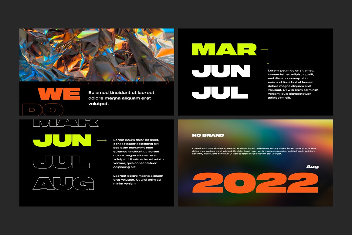 PPT模板:50页极简创意都市现代品牌VI设计展示演示文稿幻灯片PPT设计套装 NO BRAND - Creative Presentation v2 . 第13张-素材湾丨精选海外优质设计素材资源 PPT模板:50页极简创意都市现代品牌VI设计展示演示文稿幻灯片PPT设计套装 NO BRAND - Creative Presentation v2 . sucaiwan.com