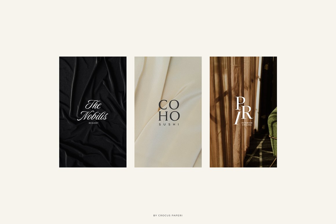 21个优雅轻奢艺术杂志海报标题品牌徽标Logo设计模板和名片集合 . 第3张-素材湾丨精选海外优质设计素材资源 21个优雅轻奢艺术杂志海报标题品牌徽标Logo设计模板和名片集合 . sucaiwan.com